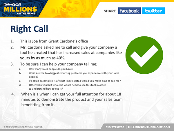 Millions On The Phone Webcast - Grant Cardone