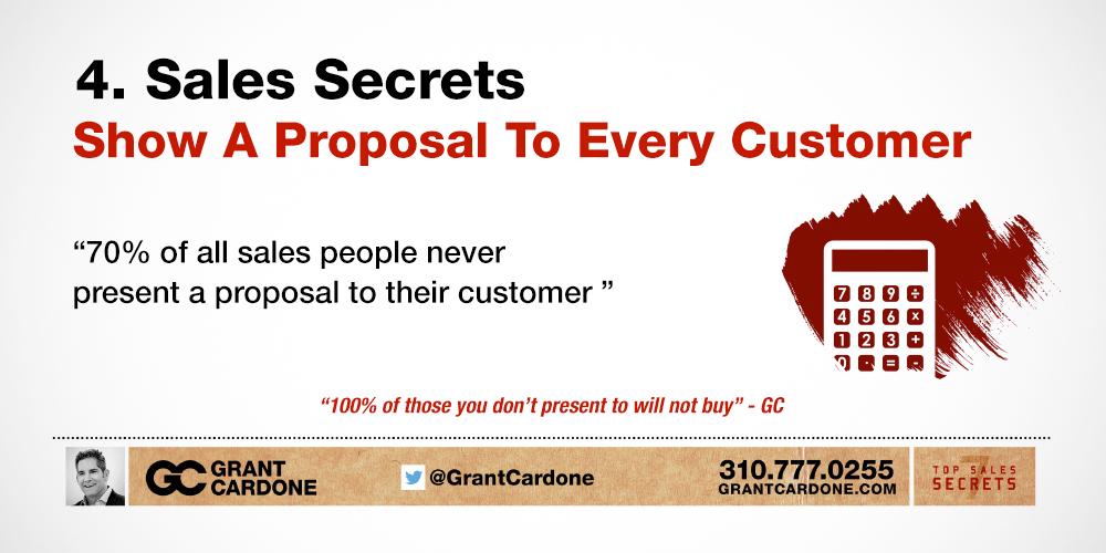 Top Sales Secret #4: Show A Proposal To Every Customer